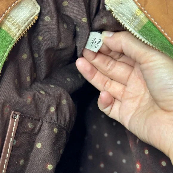 Kate Spade Green and Cream Striped Tote - Picture 7 of 11